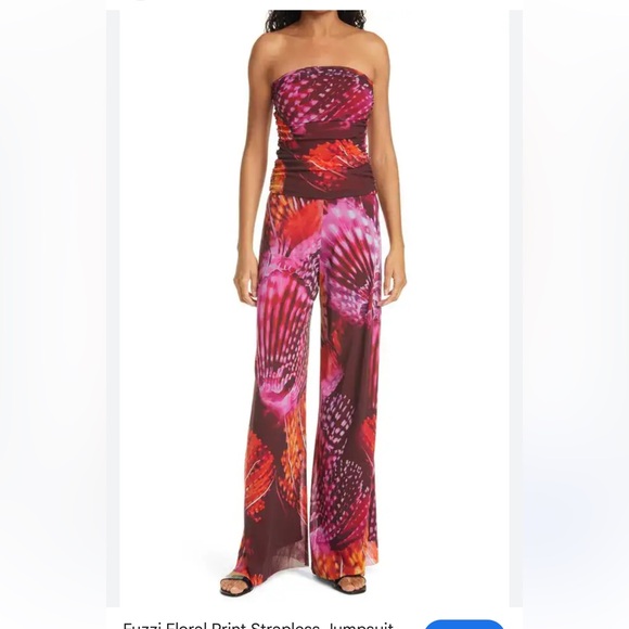 Elegant Strapless Multicolor Jumpsuit